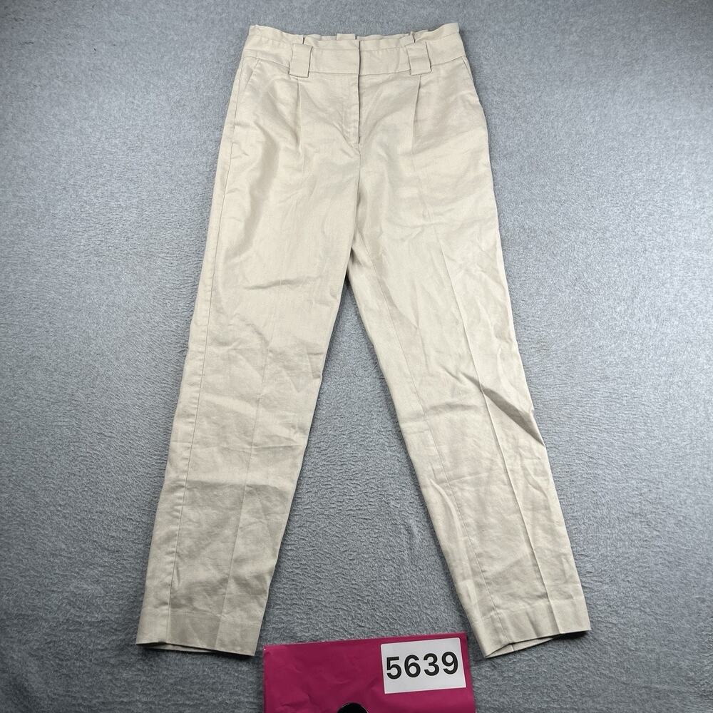 Express Linen Blend Casual Pants Womens 4R Ivory Lightweight Classic